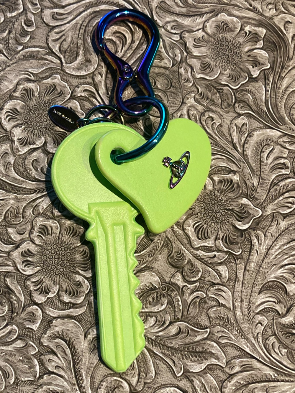 Vivienne Westwood Large Green Key Keychain Keyring